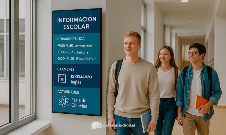 Cartelería digital en colegios y centros educativos