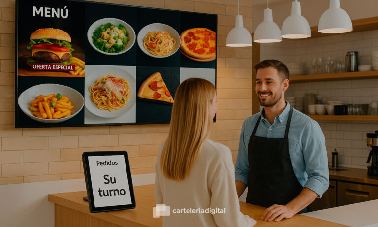 Cómo usar cartelería digital en restaurantes