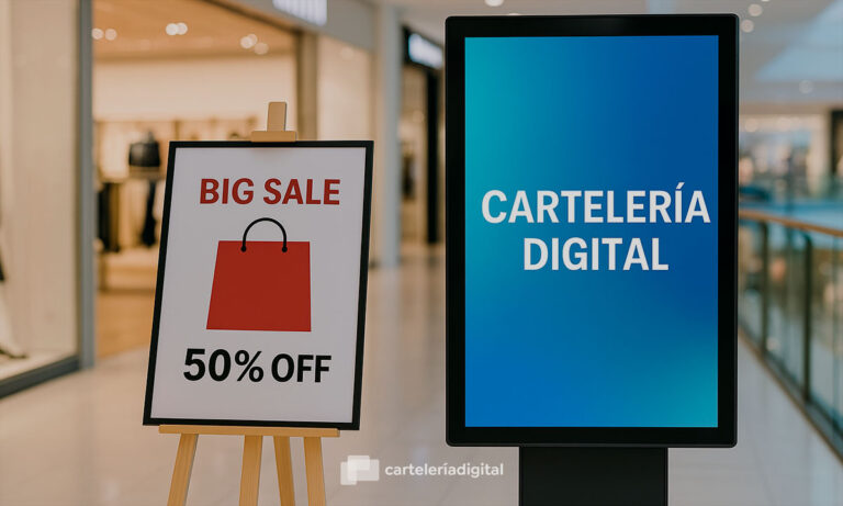 Diferencias entre cartelería digital y cartelería tradicional