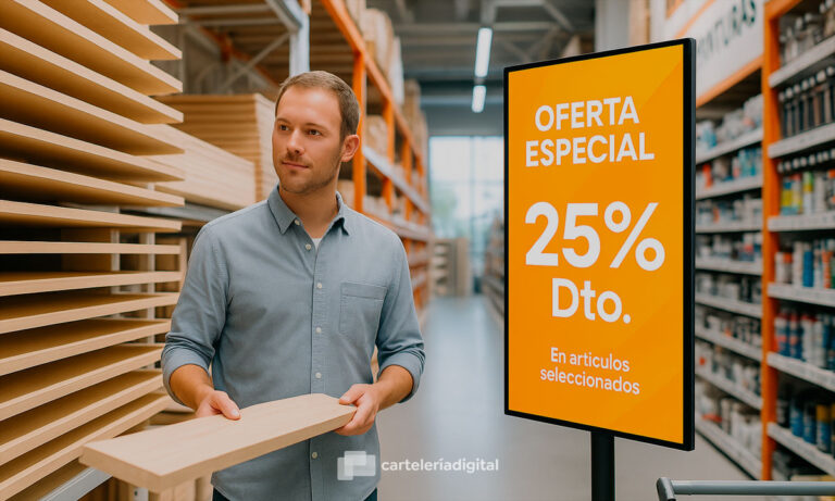 Cartelería digital para tiendas de bricolaje: señaliza y guía al comprador