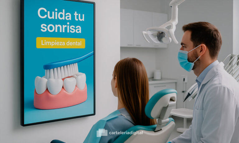 Clínicas dentales: educa y tranquiliza con cartelería digital