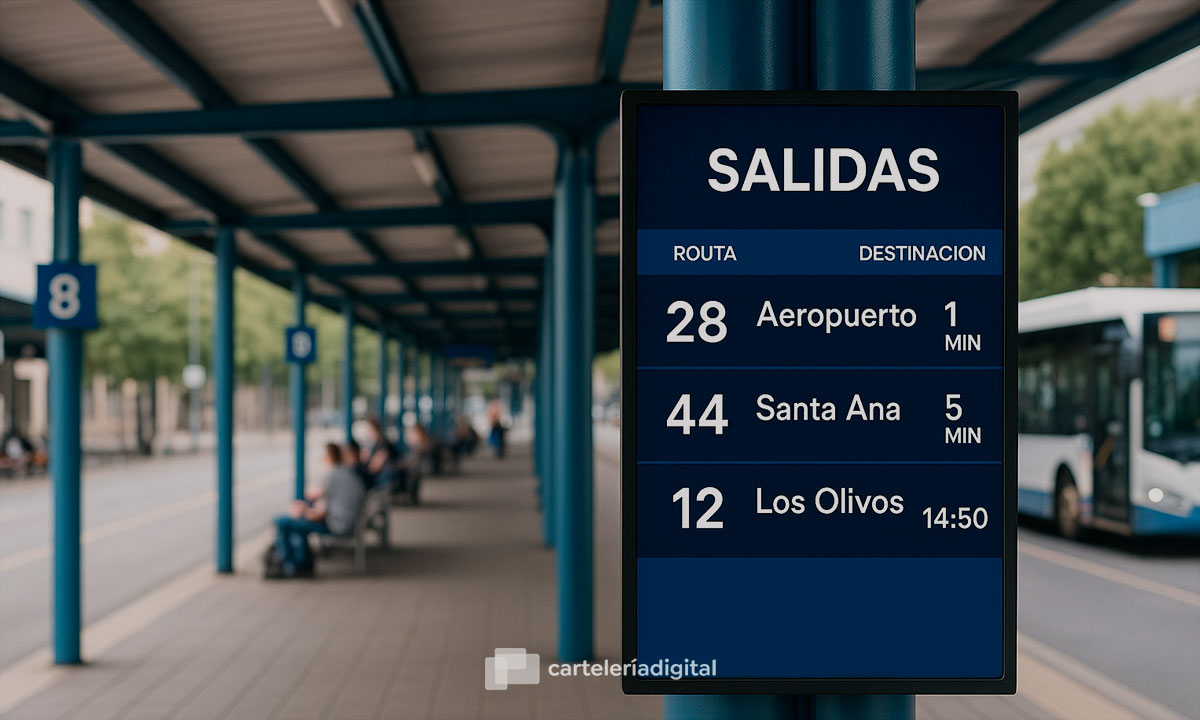 Estaciones de autobús más claras y ordenadas con cartelería digital