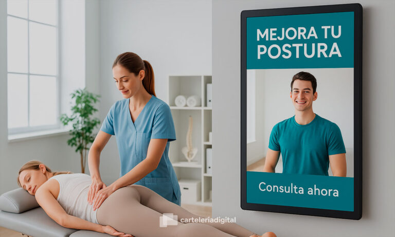 Mejora la experiencia en centros de fisioterapia con cartelería digital