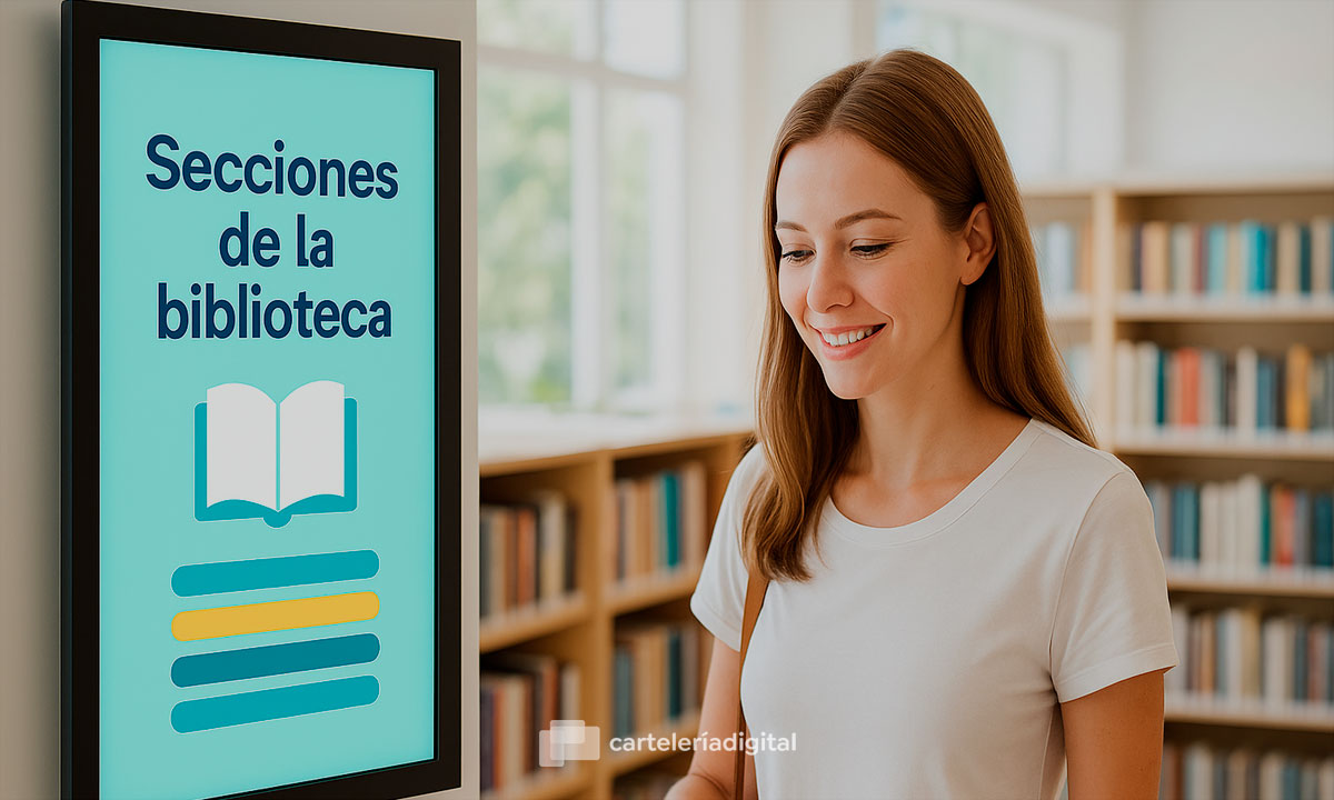 Cómo usan las bibliotecas la cartelería digital para informar y atraer
